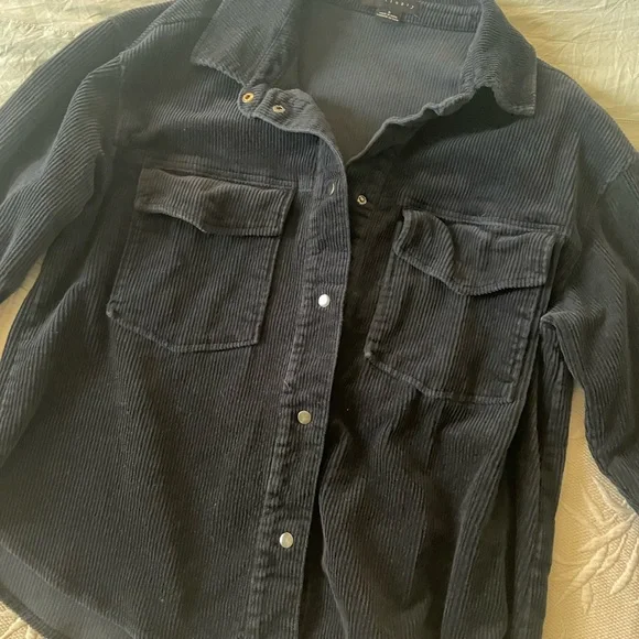 Navy Blue Corduroy Jacket by Sanctuary - Picture 3 of 6